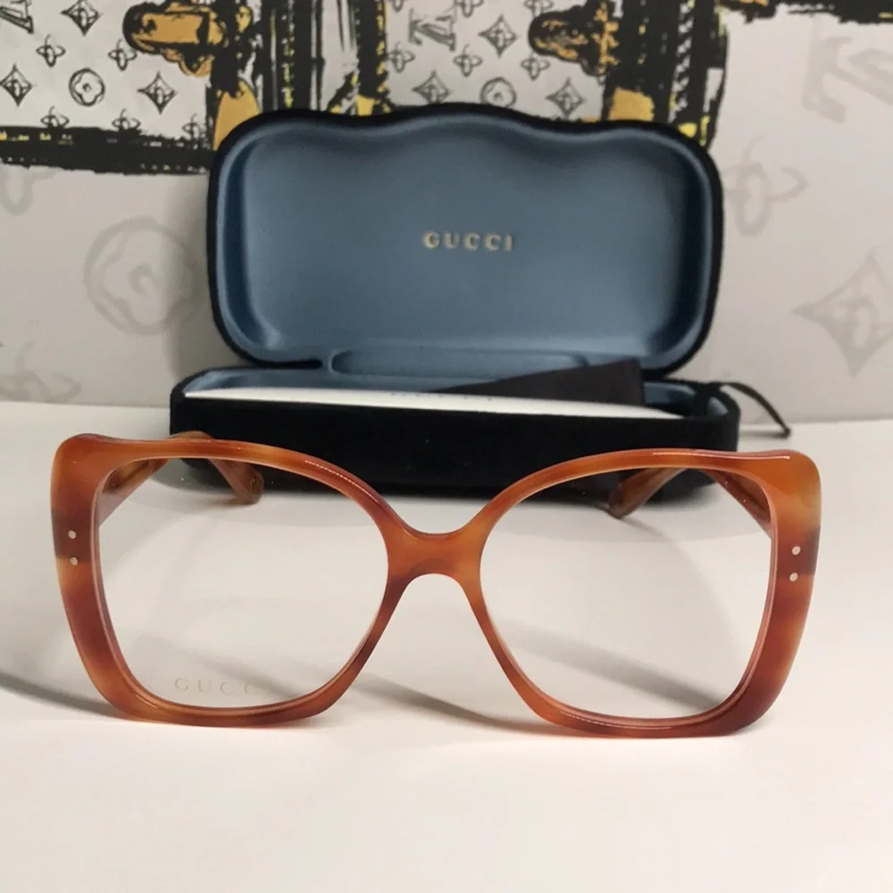 Luxury New Authentic Gucci GG0473O 003 Eyeglasses